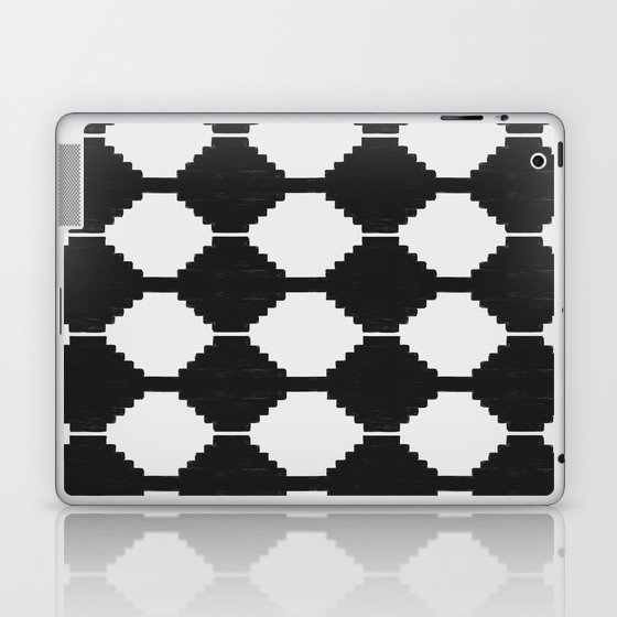 Black and White Southwest Kilim Pattern Laptop & iPad Skin