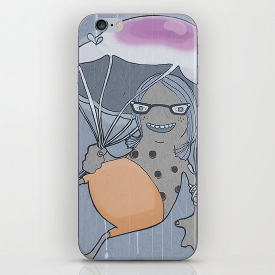 Rainstorm-blue iPhone Skin