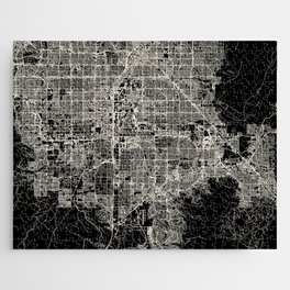 USA, PARADISE CITY - Black and White Map Jigsaw Puzzle
