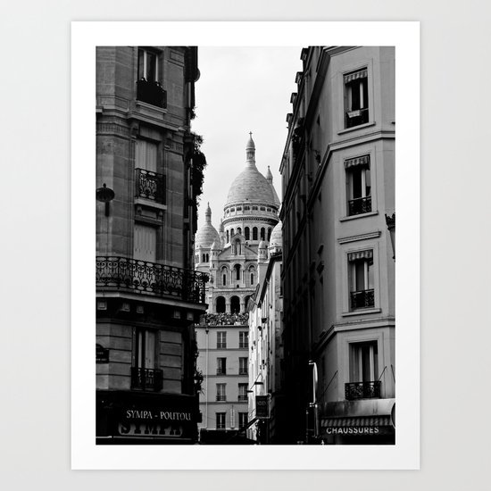 Sacre Coeur desde Pigalle Art Print