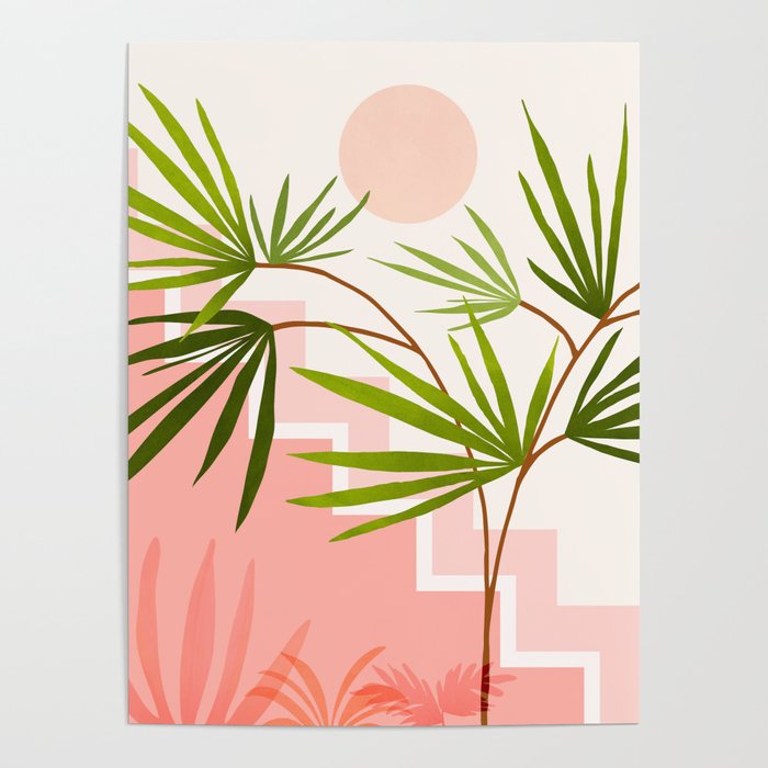 Summer in Belize Abstract Landscape Poster by Modern Tropical | Society6