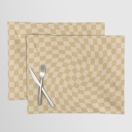 Check III - Mustard Twist — Checkerboard Print Placemat