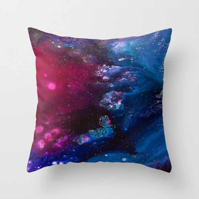 Oceans and Nebulas Throw Pillow