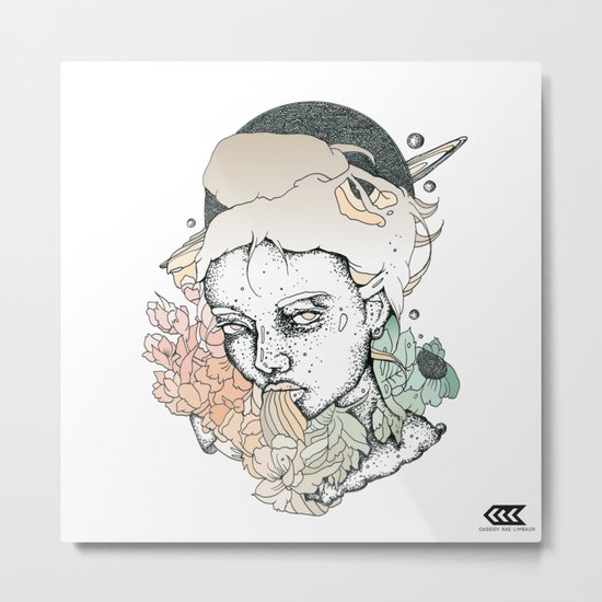 space between Metal Print