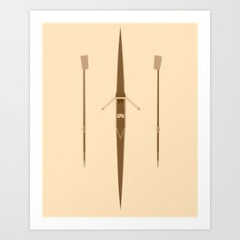 rowing single scull Art Print