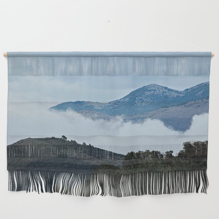 Hills Clouds Scenic Landscape 5 Wall Hanging