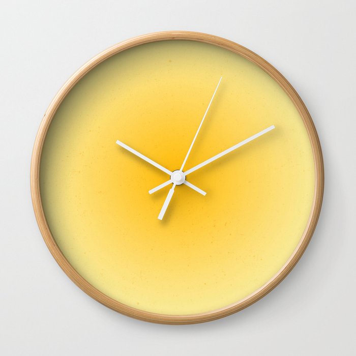 Yellow Gradient Aesthetic Sunshine Wall Clock