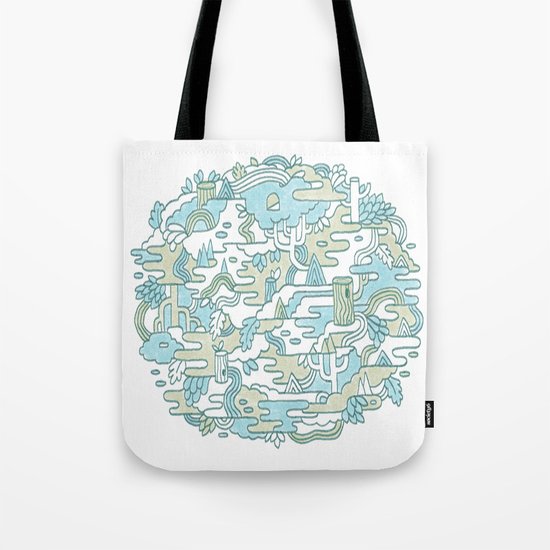 Foggy Woods Tote Bag