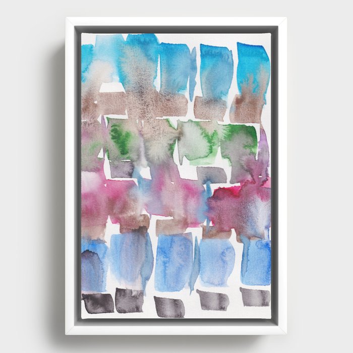 14      | Abstract Watercolor Painting July 2021 Valourine Original Design Pattern  Framed Canvas