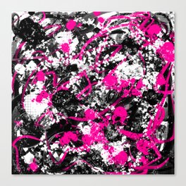 Individualistic Graffiti 6 Magenta Pink - Abstract Art Series Canvas Print