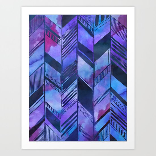 PATTERN {chevron 008} Art Print