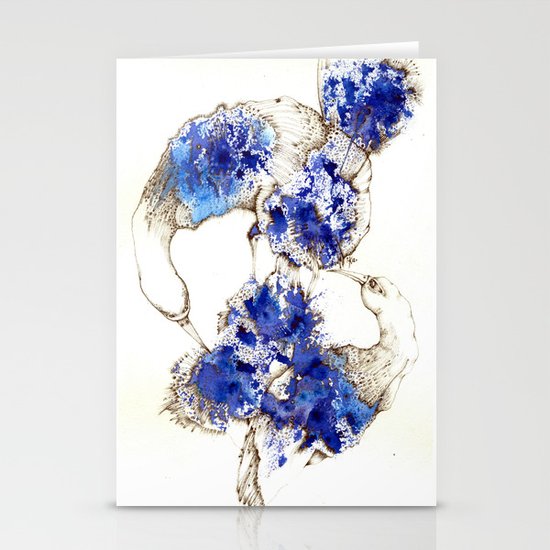 Oiseaux Bleu Stationery Cards