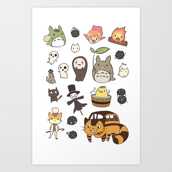 studio ghibli Art Print