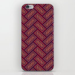 Knitted Textured Pattern Purple Pink iPhone Skin