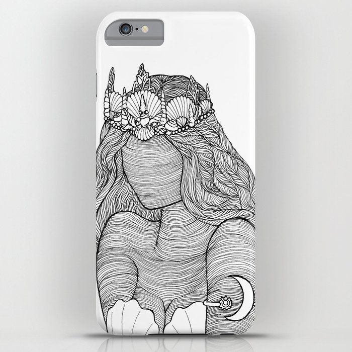 Mermaid Royalty Drawing iPhone Case