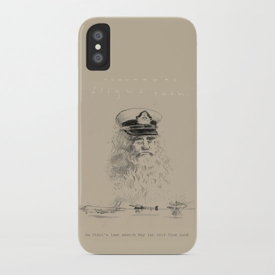 Leonardo's flight path iPhone Case