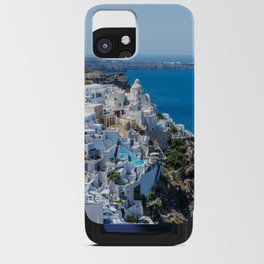 Santorini, Greece, Blue Ocean Views, Beach Town iPhone Card Case