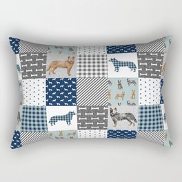 Australian Cattle Dog cheater quilt pattern dog lovers by pet friendly Rectangular Pillow