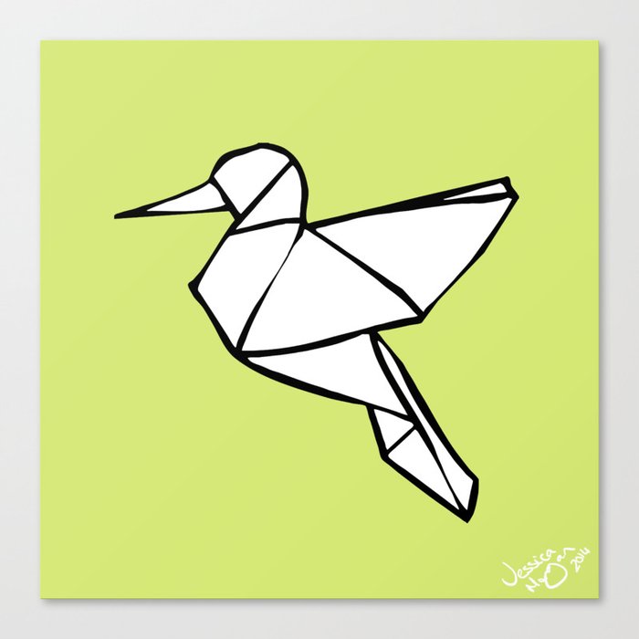 Origami Hummingbird [Origami Series] Canvas Print