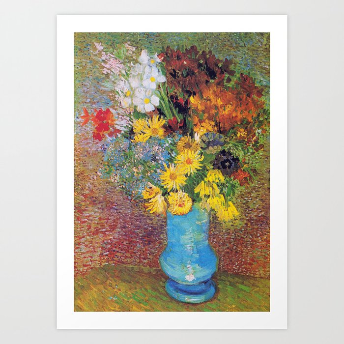 Vincent Van Gogh Vase of Daisies and Anemonies 1887 Art Print