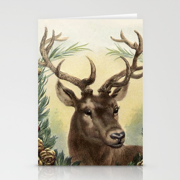 Retro Deer Stationery Cards