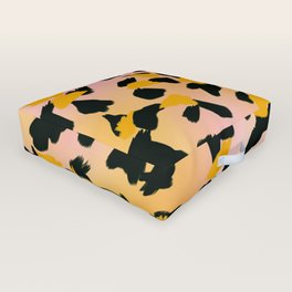Painted Leopard Skin with Pink/Yellow Tint Background #decor #society6 #buyart Outdoor Floor Cushion