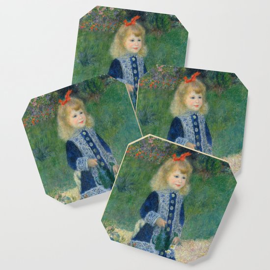 Auguste Renoir A Girl With A Watering Can 1876 Painting Coaster By
