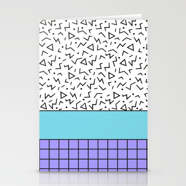Memphis pattern 100 - 80s / 90s Retro Stationery Cards