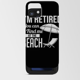 Retirement Beach Retired Summer Waves Party iPhone Card Case