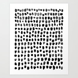 Dots (Black) Art Print