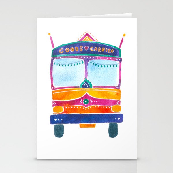 Groovy Indian Truck Stationery Cards