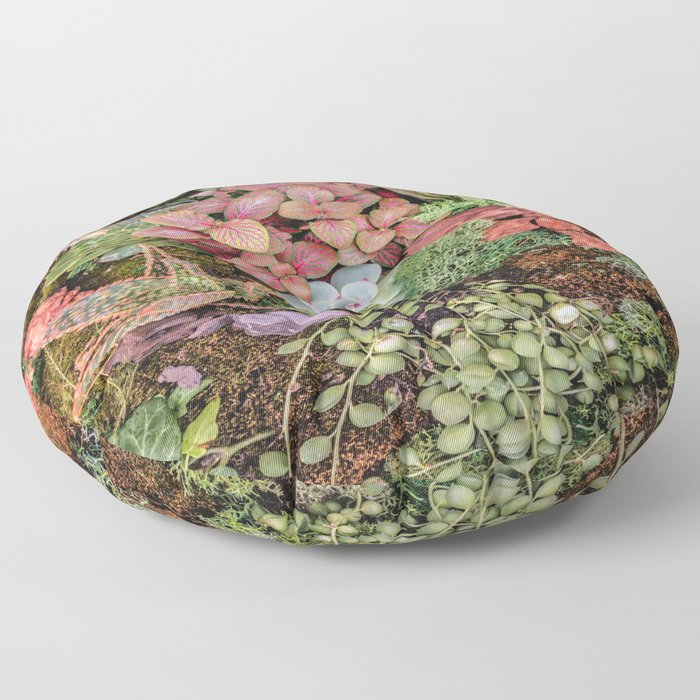 Succulents, Moss, Cactus Floor Pillow