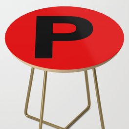 Letter P (Black & Red) Side Table