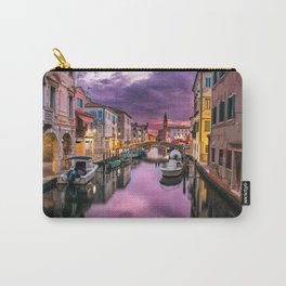 Venice Canal Night Italy Carry-All Pouch | Venice, Italia, Venicelandscape, Italylandscape, Venicepaint, Venicecity, Italycity, Venicecanal, Paint, Venicephotography 