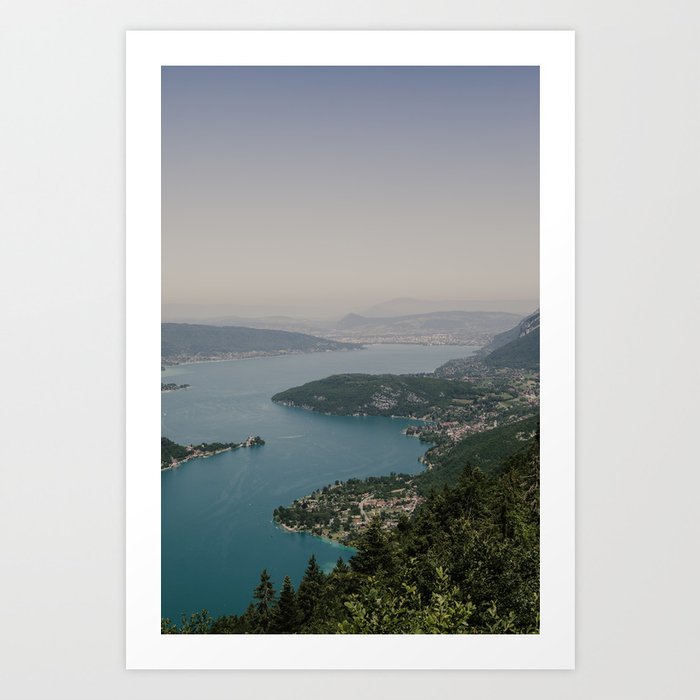 View at Lake Annecy France | French Alps | Travel Photography Art Print