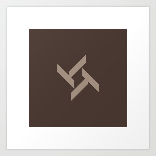 #21 A lozenge fan Art Print