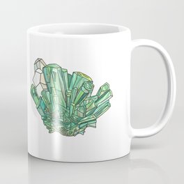 Emerald Gemstone / May Birthstone Watercolor Painting / Illustration Coffee Mug