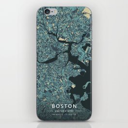 Boston, United States - Cream Blue iPhone Skin