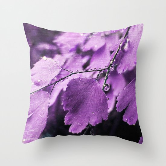 Lavender Fern Throw Pillow