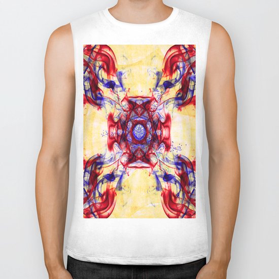 Smoke Art Abstract Biker Tank