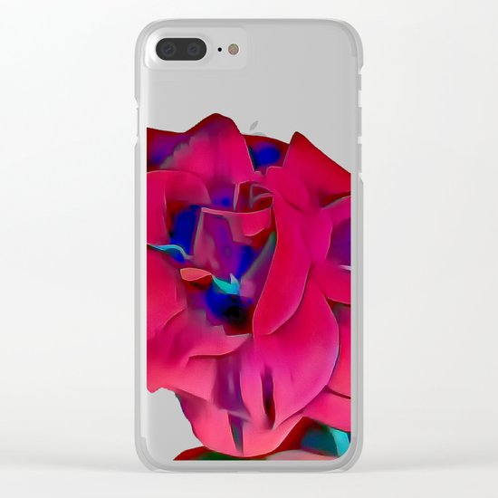 Red Rose Clear iPhone Case