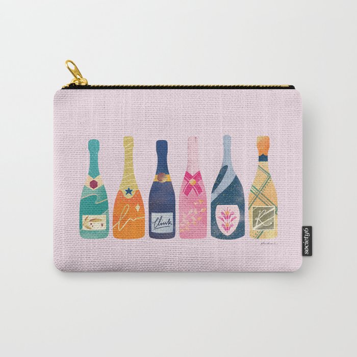 Champagne Bottles - Pink Ver. Carry-All Pouch