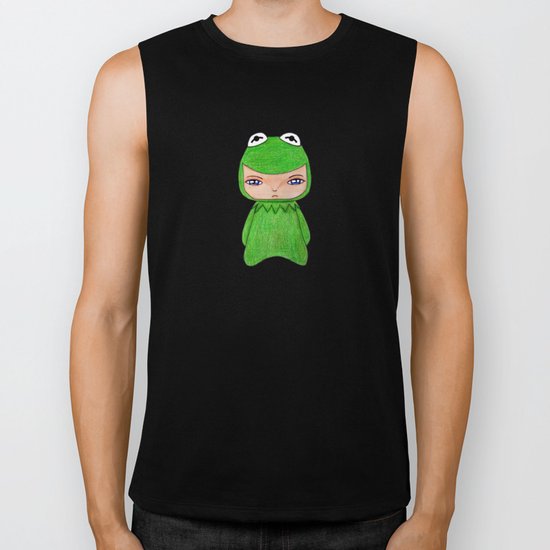 A Boy - Kermit the frog Biker Tank