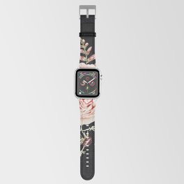 Rose and Foxglove Moody Watercolor Apple Watch Band