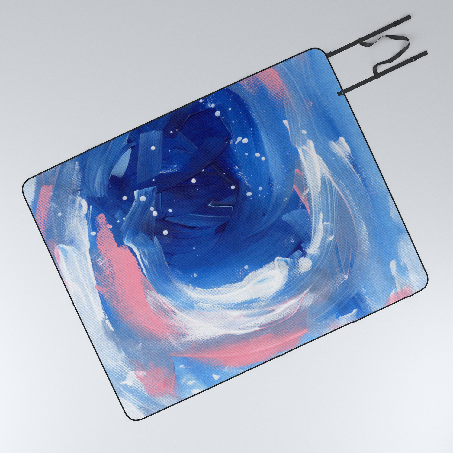 Ejaaz Haniff Abstract Paint Brush Acrylic Painting Colorful Blue