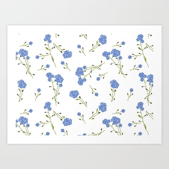Forget me not II Art Print