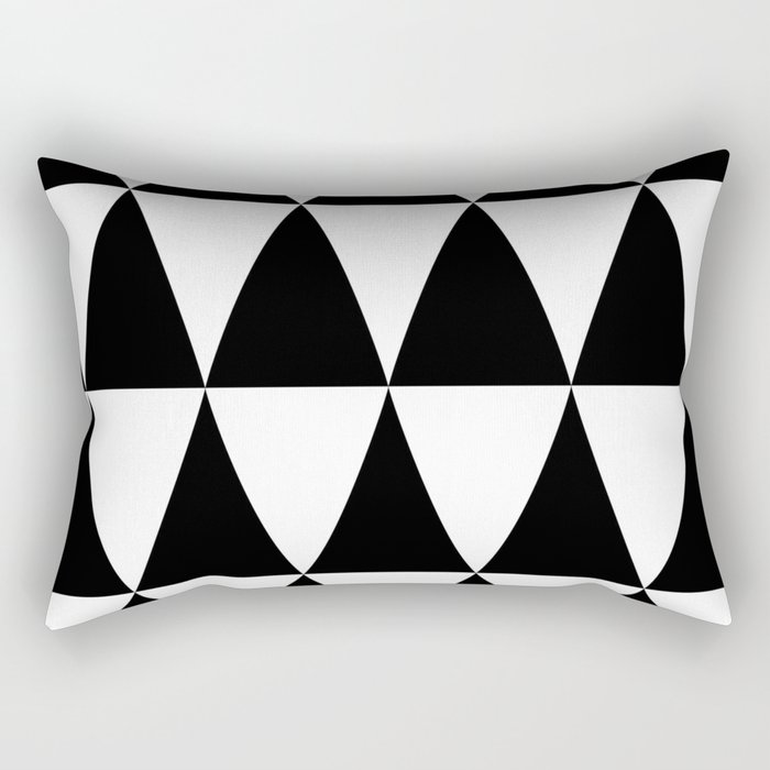 Triangle waves and swirls Rectangular Pillow