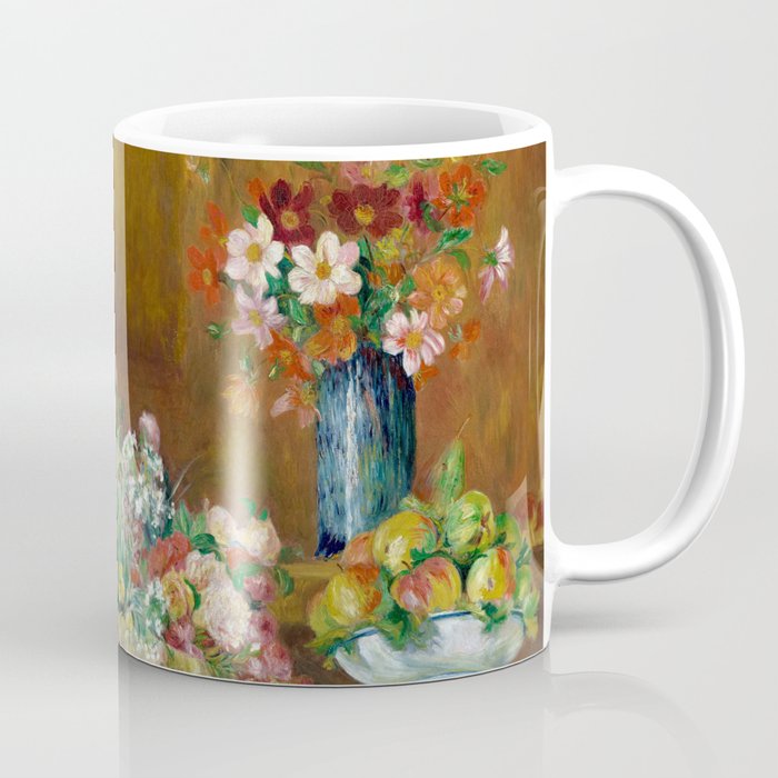 Still Life with Flowers and Fruit by Pierre-Auguste Renoir Coffee Mug