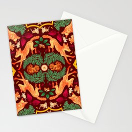 Autumn Vibes Fox Chase Stationery Cards