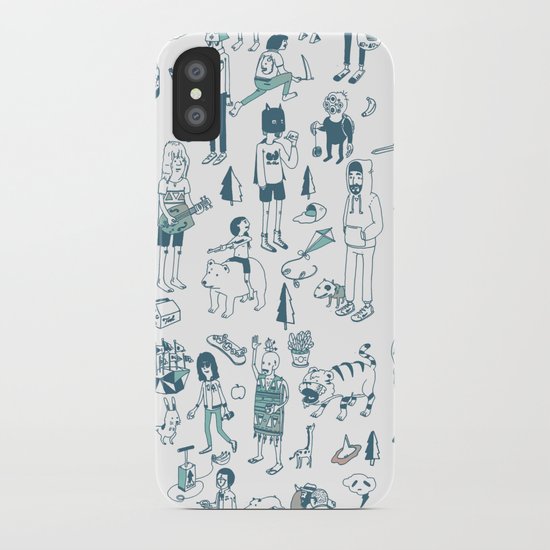 Crowd Pattern iPhone Case